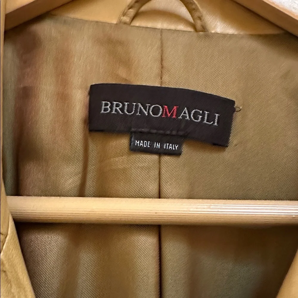 Bruno Magli Tan Leather Jacket - Picture 2 of 14